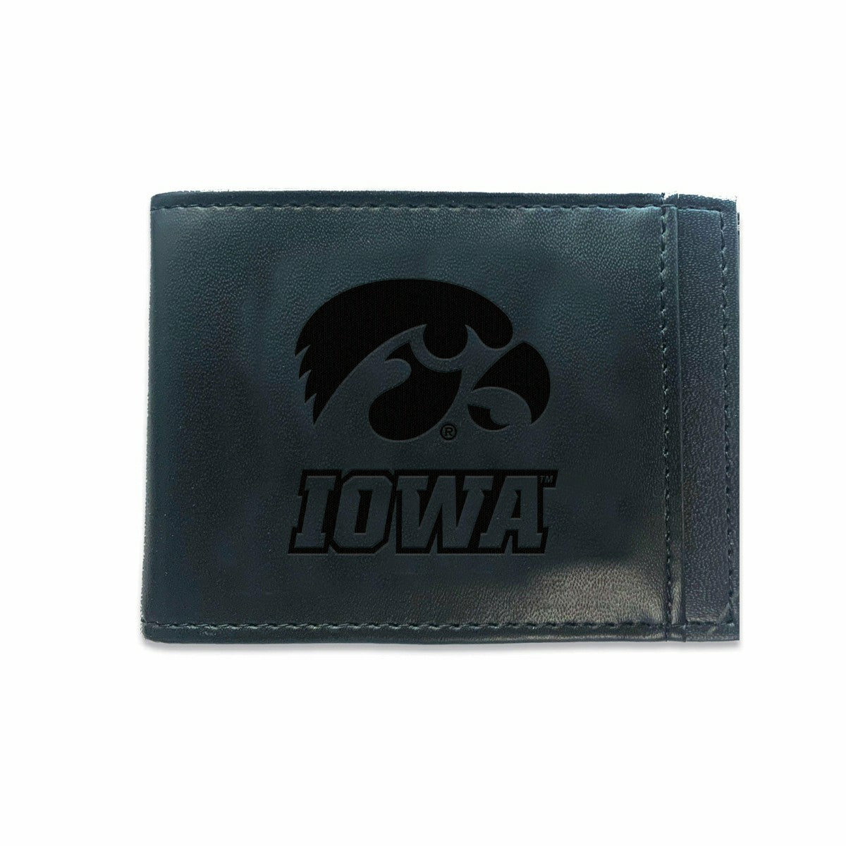 Front Pocket Wallet w/ RFID Blocking, University of Iowa, Black, Collegiate, Home