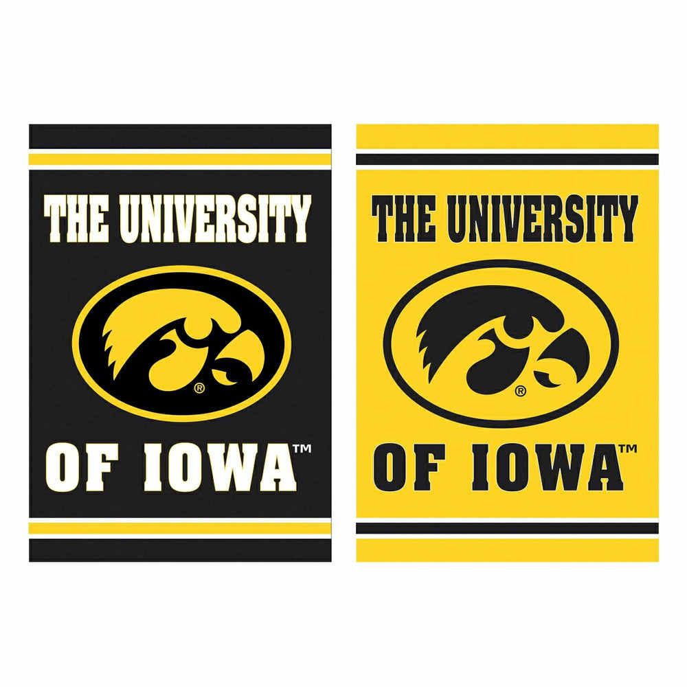 Embossed Suede Flag, House Size, University of Iowa, Collegiate, Sale, Home