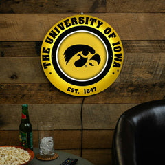 University of Iowa, Metal Lite, Round, Collegiate