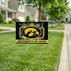 University of Iowa Yard Sign, Patriotic, Collegiate, Home