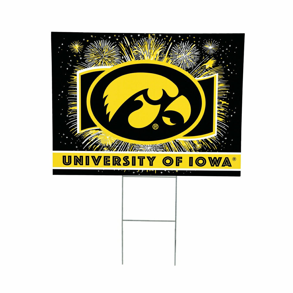 University of Iowa Yard Sign, Patriotic, Collegiate, Home