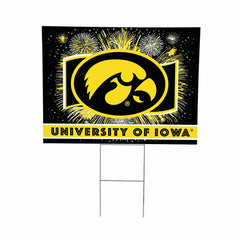 University of Iowa Yard Sign, Patriotic, Collegiate, Home