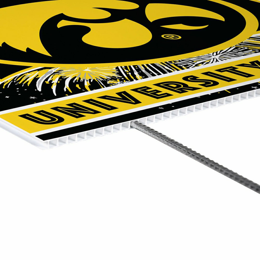 University of Iowa Yard Sign, Patriotic, Collegiate, Home