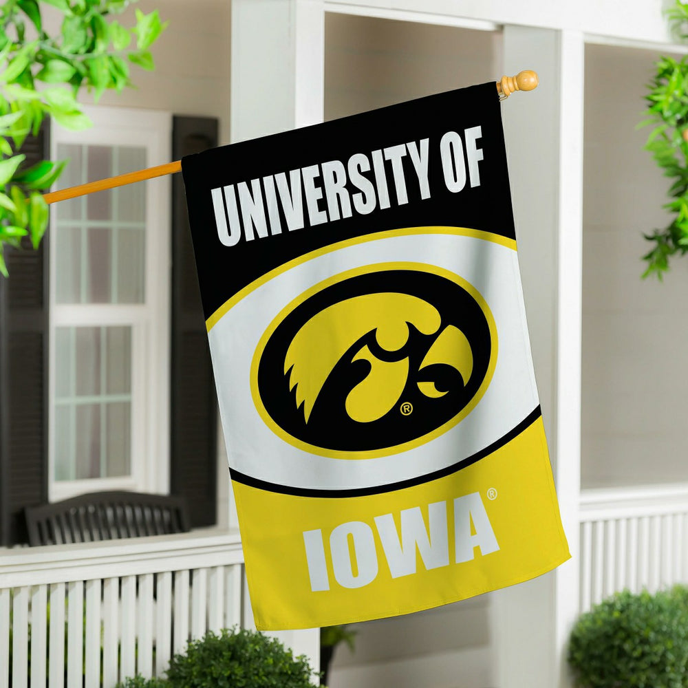 University of Iowa Suede House Flag, Collegiate, Home