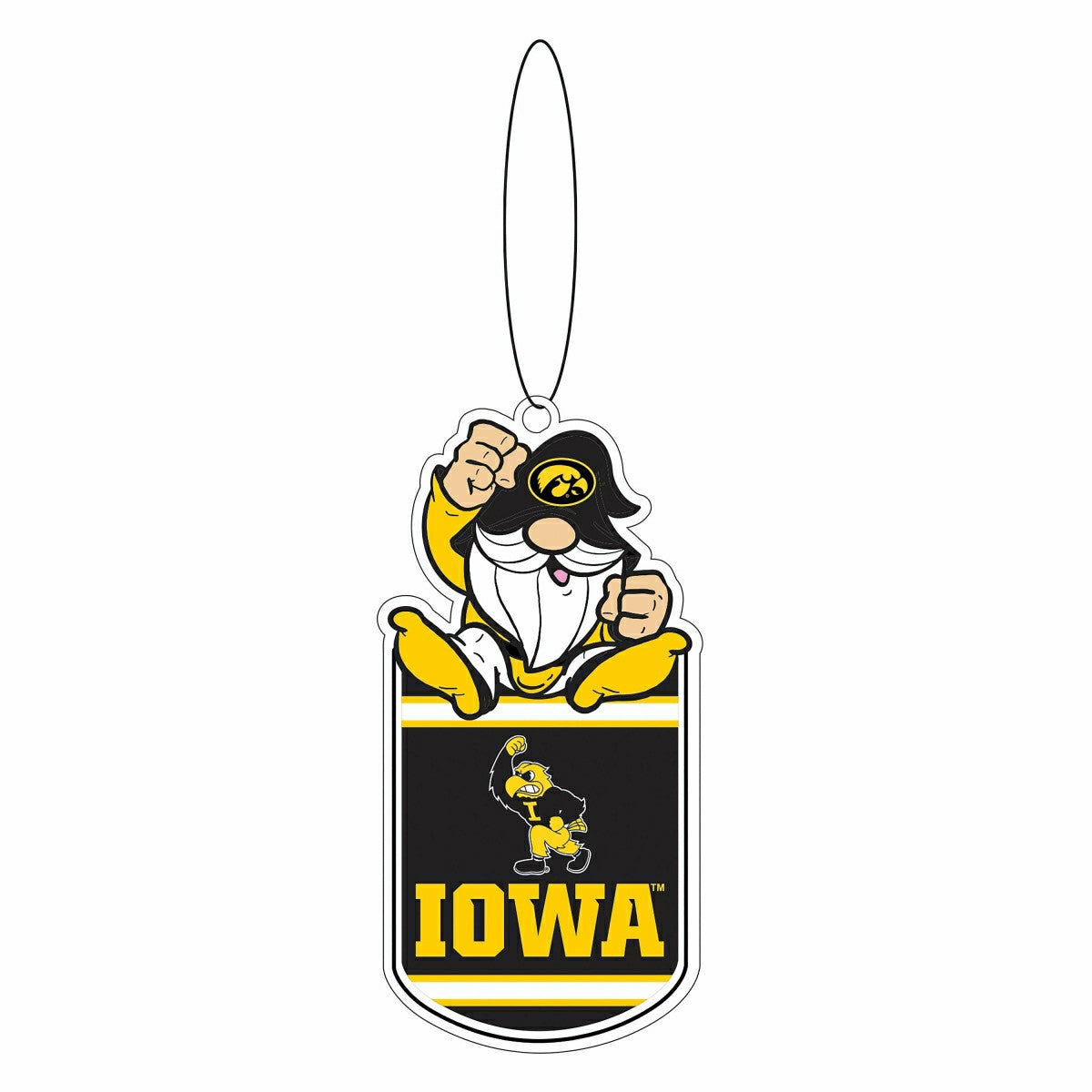 University of Iowa Gift Tag Ornament, Gnome Fan, Collegiate, Sale, Home