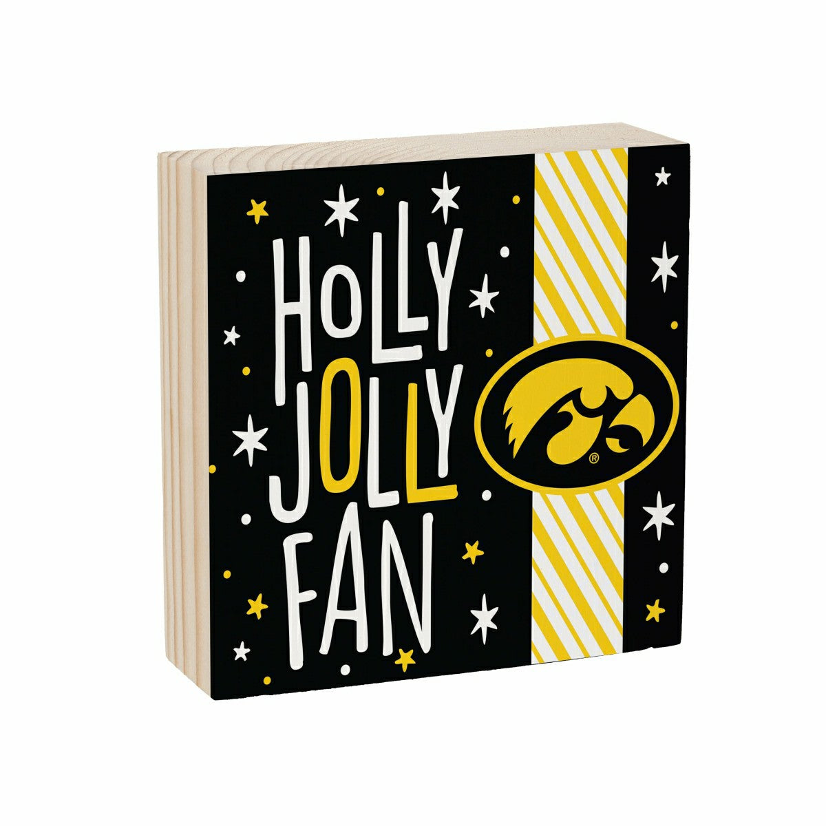 University of Iowa Block, Holiday, 6x6, Collegiate, Home