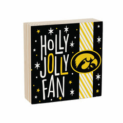 University of Iowa Block, Holiday, 6x6, Collegiate, Home