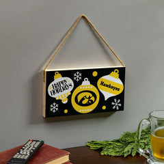 University of Iowa Holiday Wood Wall Sign, 6x11, Collegiate, Home