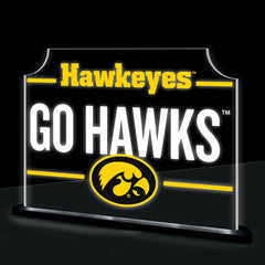 University of Iowa College Rectangle Desklite LED Decor, Collegiate, Home