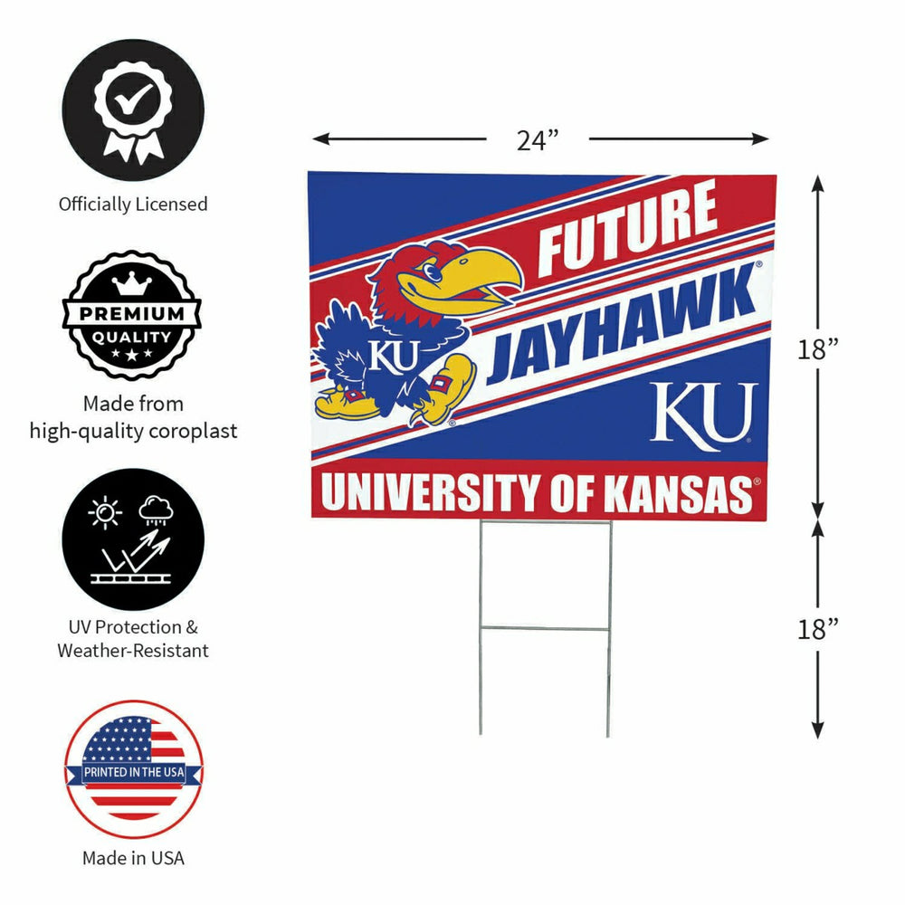 University of Kansas Coroplast Yard Sign, Future Student, Collegiate, Home