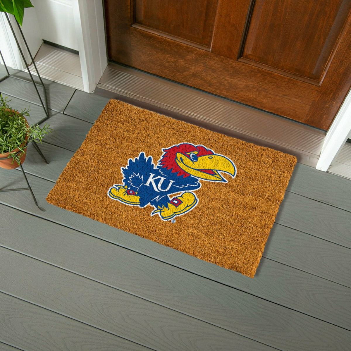 Coir Mat, 16"x28", University of Kansas, Collegiate