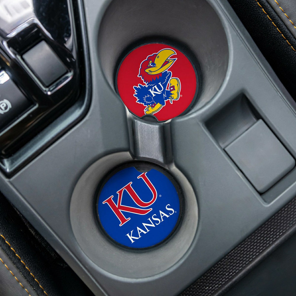 University of Kansas Car Coaster Set, 2pc, Collegiate, Home
