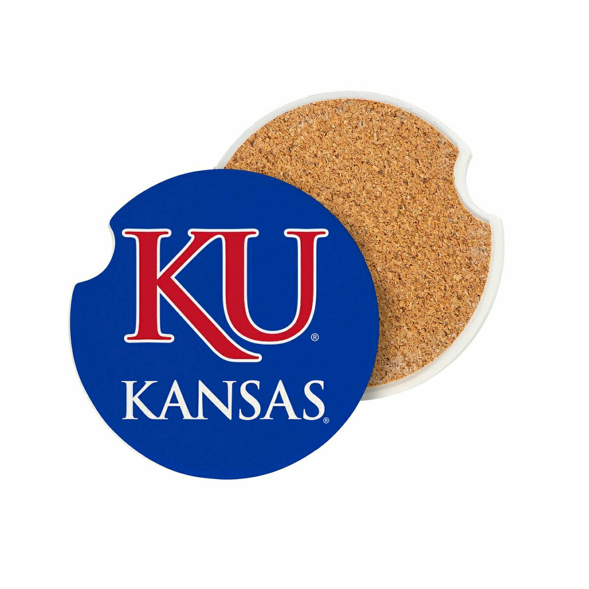 University of Kansas Car Coaster Set, 2pc, Collegiate, Home