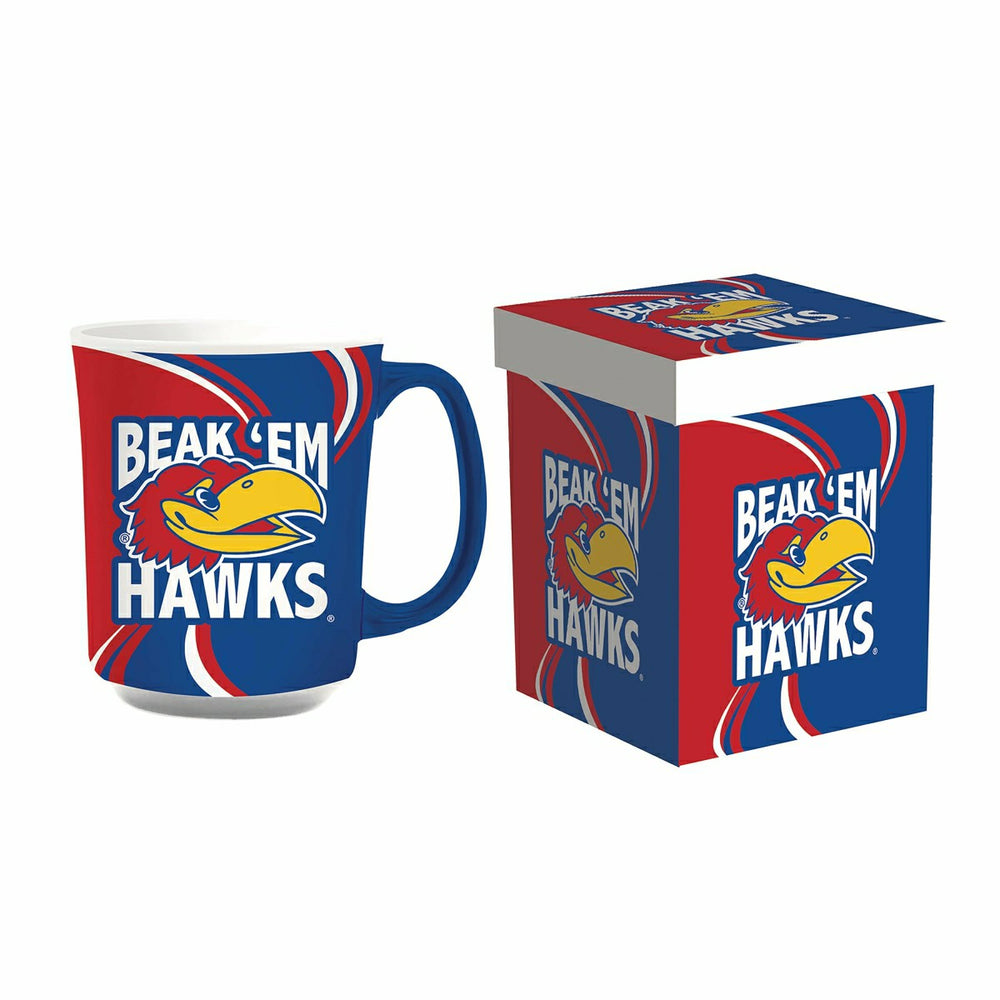 University of Kansas, 14oz Ceramic Cup of Awesome with Matching Box, Collegiate, Home