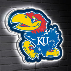 LED Wall Decor, Glazelite, College Mascot, University of Kansas, Collegiate, Home