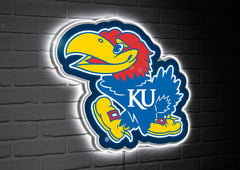 LED Wall Decor, Glazelite, College Mascot, University of Kansas, Collegiate, Home