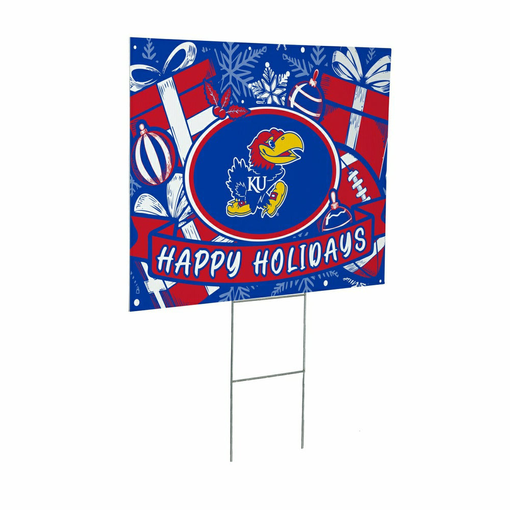 University of Kansas Yard Sign, Holiday, Collegiate, Home