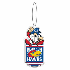 University of Kansas Gift Tag Ornament, Gnome Fan, Collegiate, Home