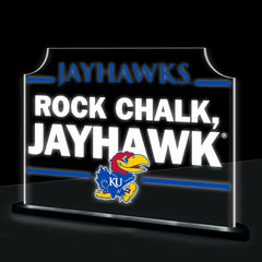 University of Kansas College Rectangle Desklite LED Decor, Collegiate, Home