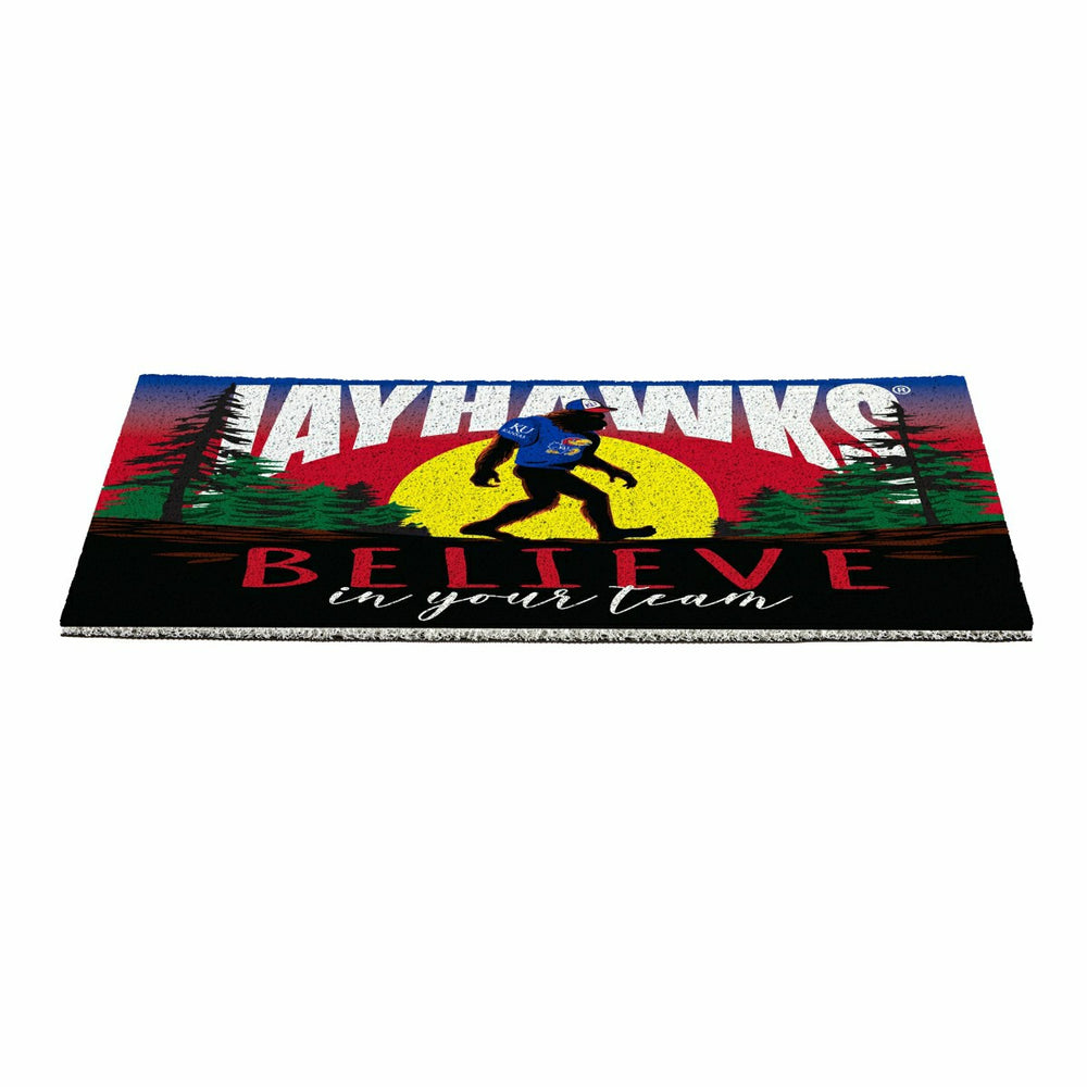 University of Kansas Bigfoot PVC Mat, 28"x16", Collegiate