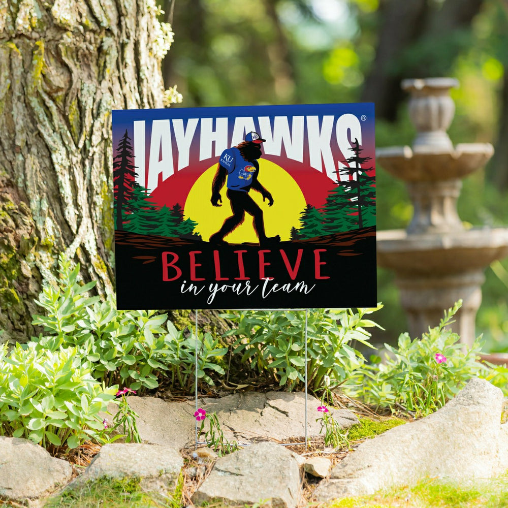 University of Kansas Yard Sign, Bigfoot, Collegiate, Home