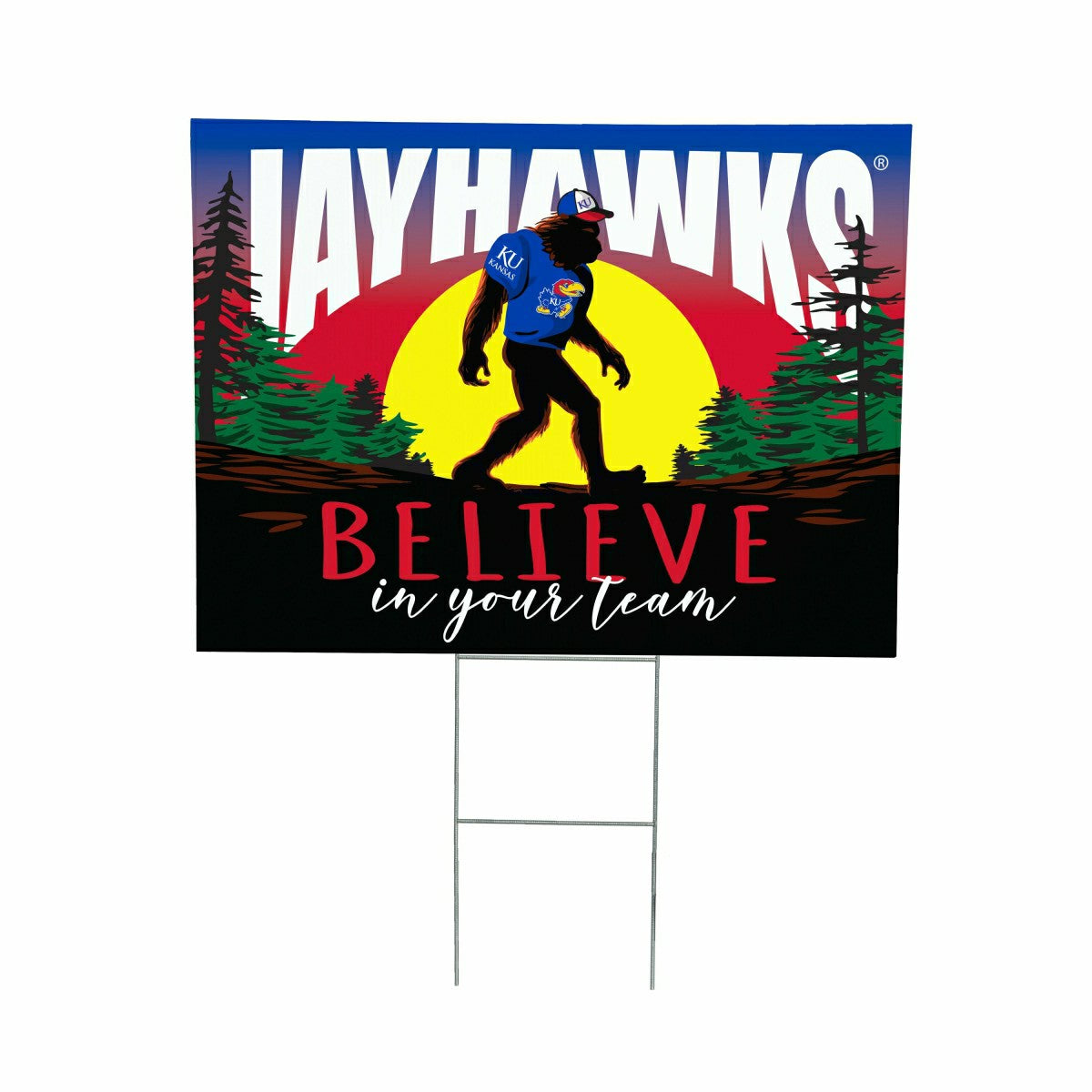 University of Kansas Yard Sign, Bigfoot, Collegiate, Home
