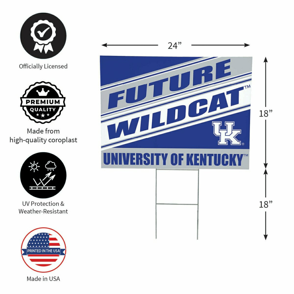 University of Kentucky Coroplast Yard Sign, Future Student, Collegiate, Home