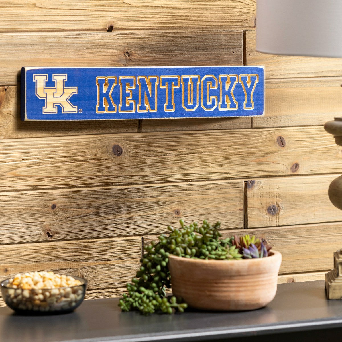 University of Kentucky Engraved Wood Sign, 3.5" x 18", Collegiate, Home
