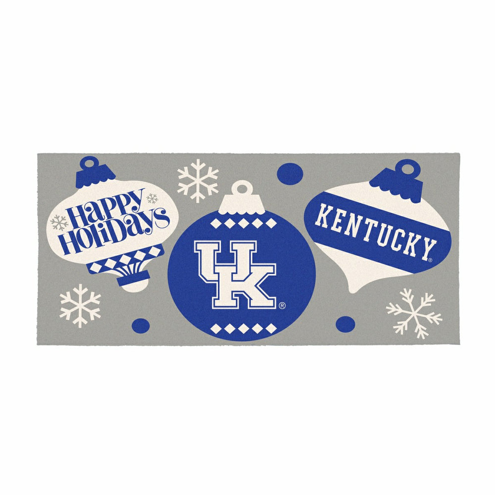 University of Kentucky Holiday Flocked Coir Sassafras Switch Mat, 22"x, Collegiate
