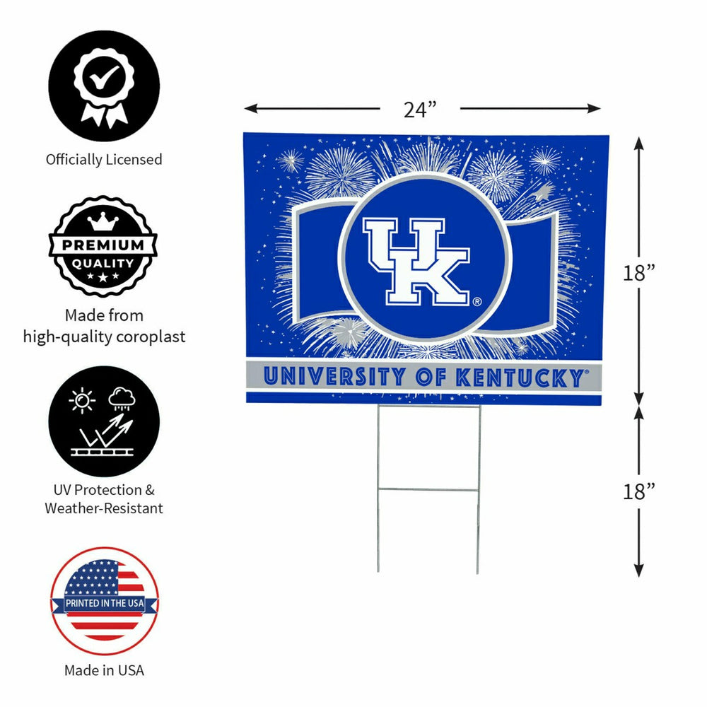 University of Kentucky Yard Sign, Patriotic, Collegiate, Home