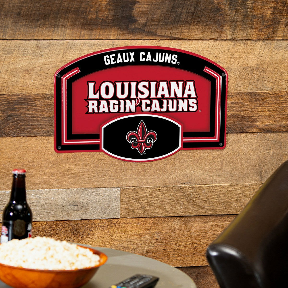 University of Louisiana at Lafayette USA Embossed Steel Wall Sign, 11", Collegiate, Home