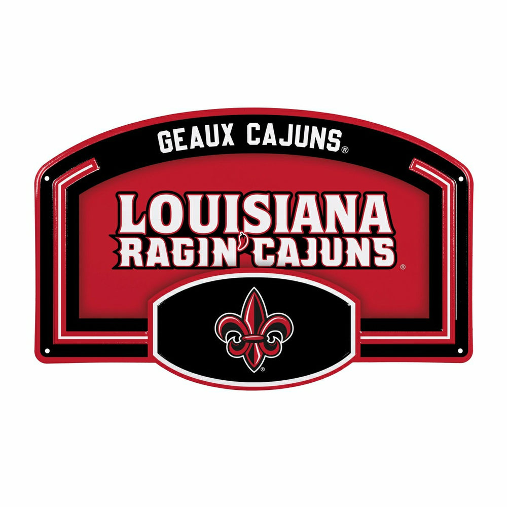 University of Louisiana at Lafayette USA Embossed Steel Wall Sign, 11", Collegiate, Home