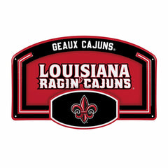 University of Louisiana at Lafayette USA Embossed Steel Wall Sign, 11", Collegiate, Home