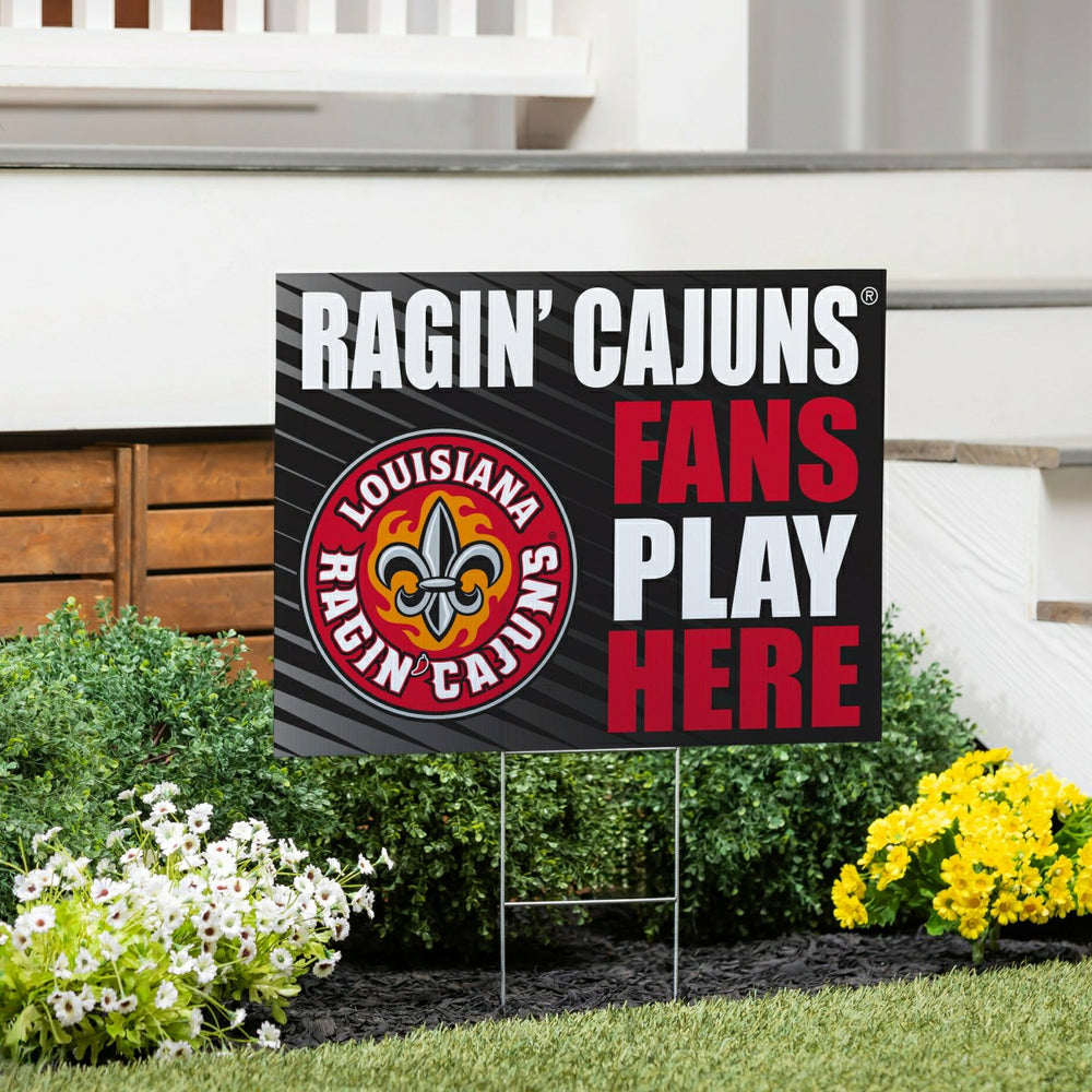 Louisiana at Lafayette University Coroplast Yard Sign "Fans Play Here", Collegiate, Home