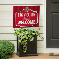Louisiana at Lafayette University Coroplast Yard Sign, "Fans Welcome", Collegiate, Home