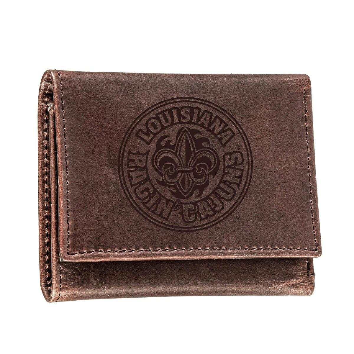 University of Louisiana at Lafayette, Tri-Fold Wallet, Brown, CH, 100%, Collegiate, Home