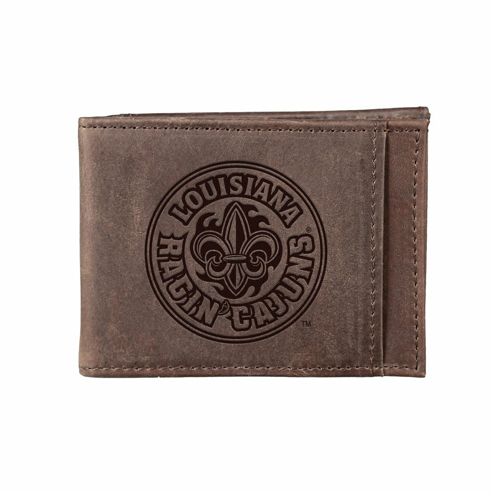 Front Pocket Wallet w/ RFID Blocking, University of Louisana at Lafaye, Collegiate, Home