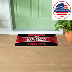28" x 16" PVC Trapper Mat, Come Back with Tickets, University of Louis, Collegiate