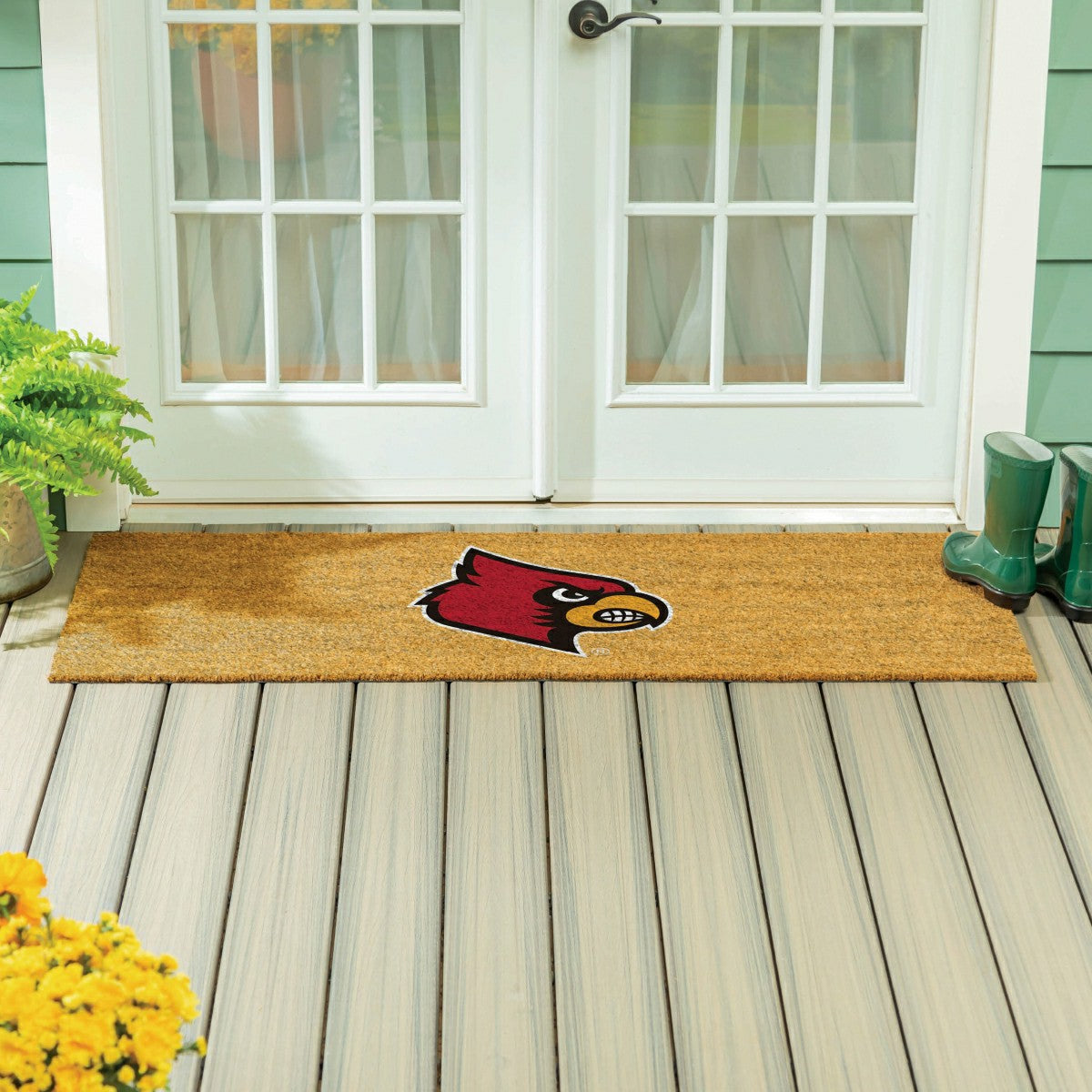 University of Louisville Extra Large Full Color Coir Mat, 60"x24", Collegiate