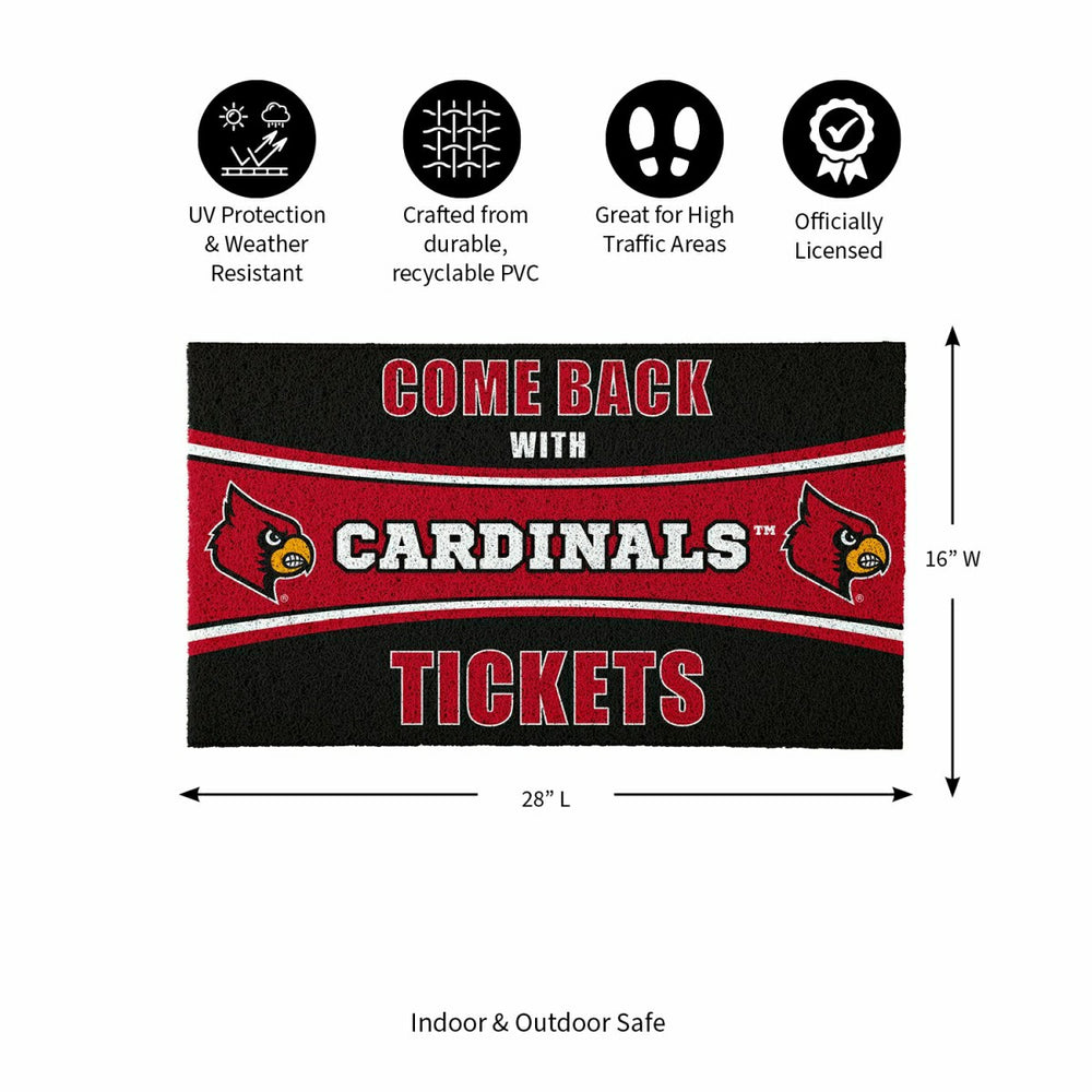 28" x 16" PVC Trapper Mat, Come Back with Tickets, University of Louis, Collegiate