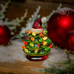 4" Mini LED Tabletop Christmas Tree, Set of 2, University of Louisvill, Collegiate, Home