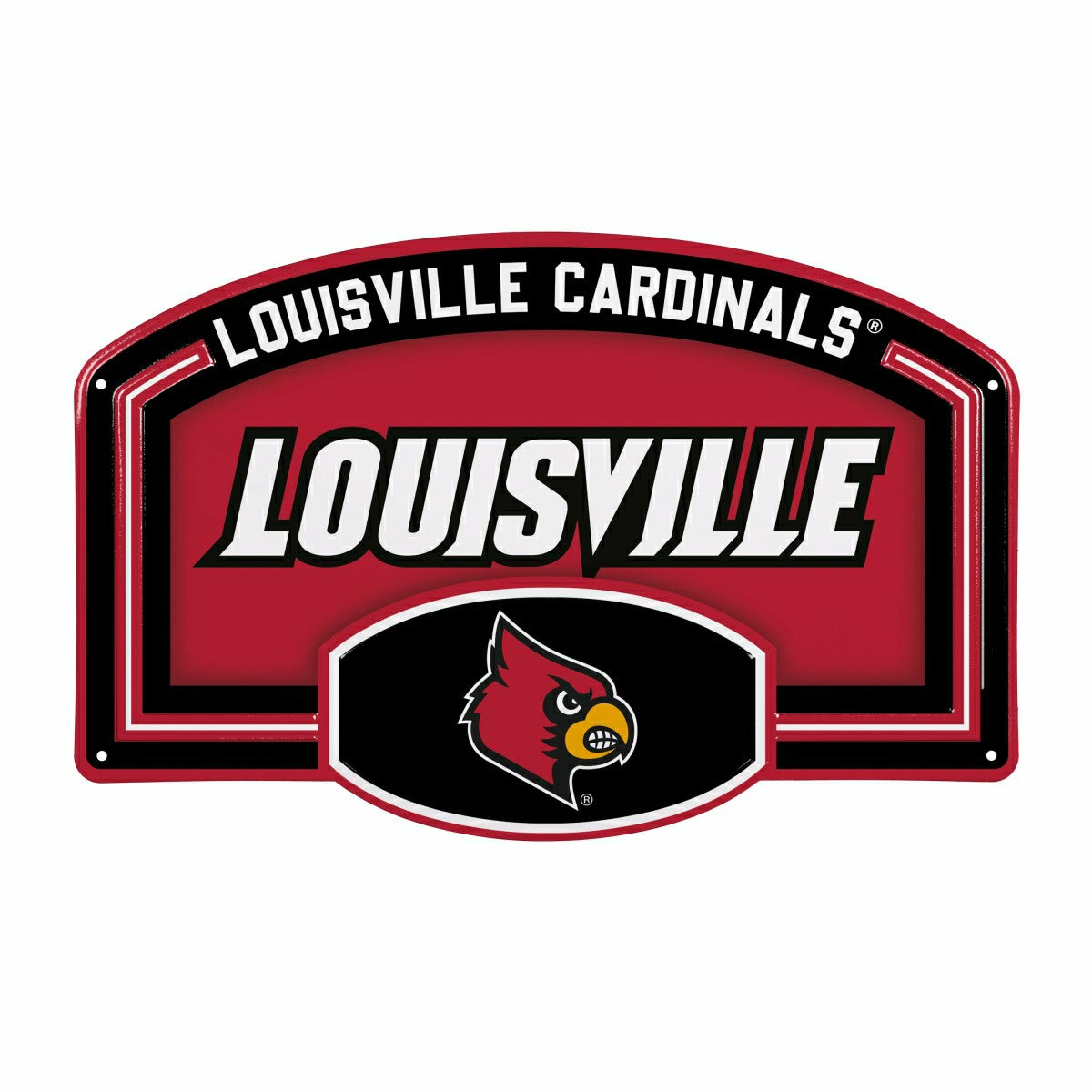 University of Louisville USA Embossed Steel Wall Sign, 11" x 17", Collegiate, Home
