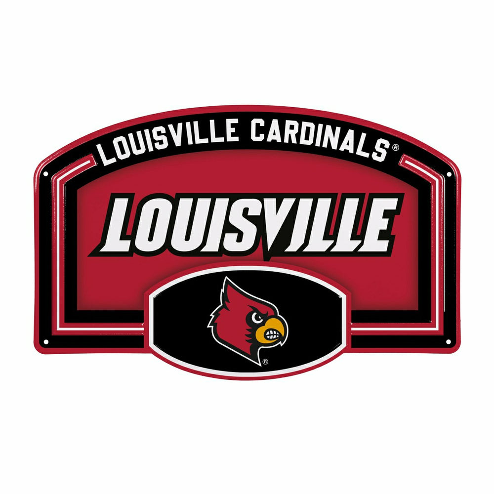 University of Louisville USA Embossed Steel Wall Sign, 11" x 17", Collegiate, Home