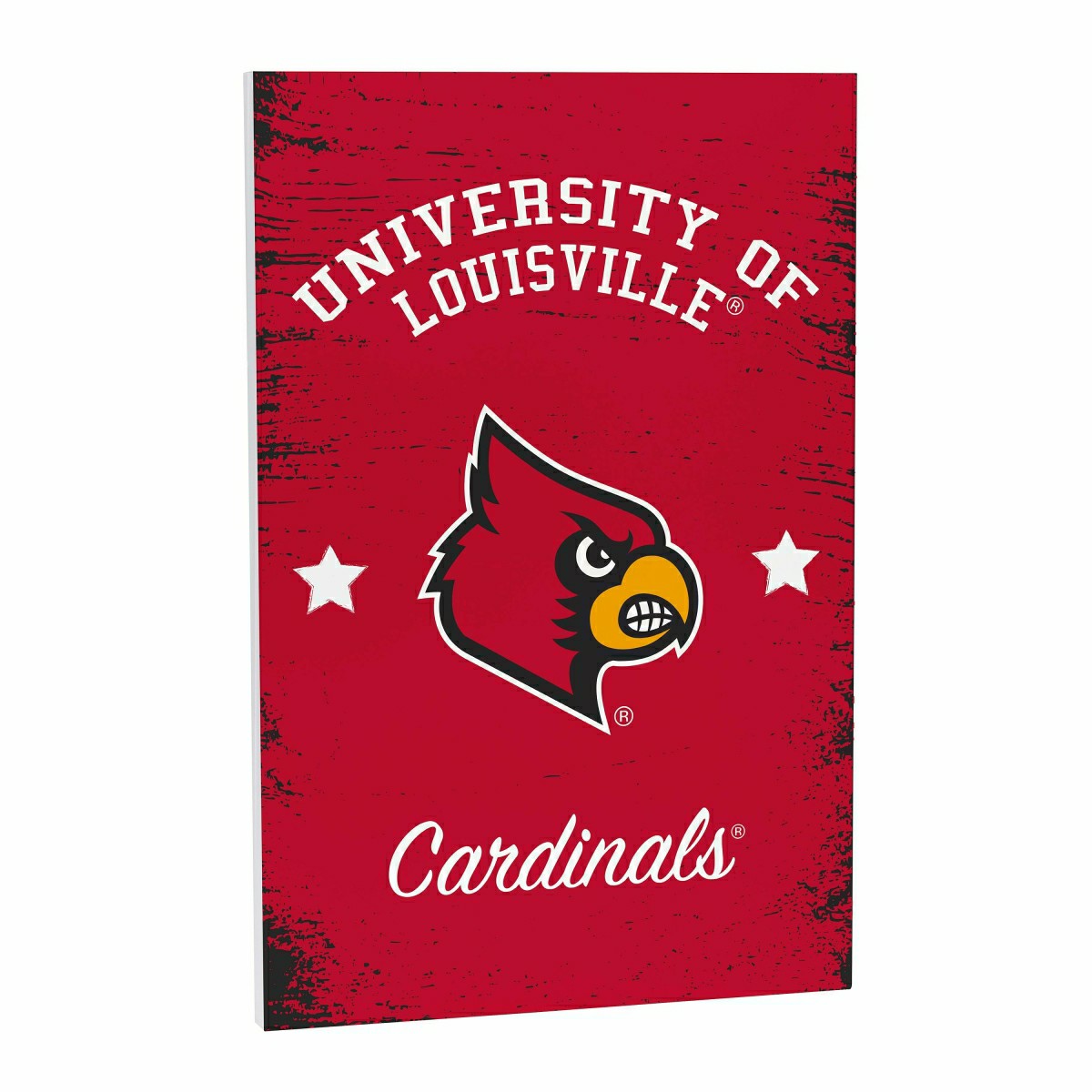 University of Louisville Wood Wall Sign, 16x24, Collegiate, Home