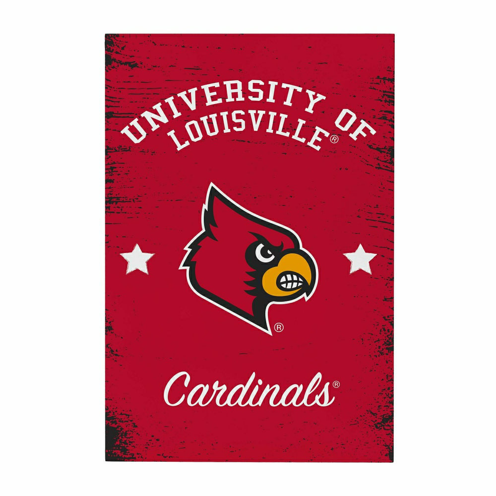 University of Louisville Wood Wall Sign, 16x24, Collegiate, Home