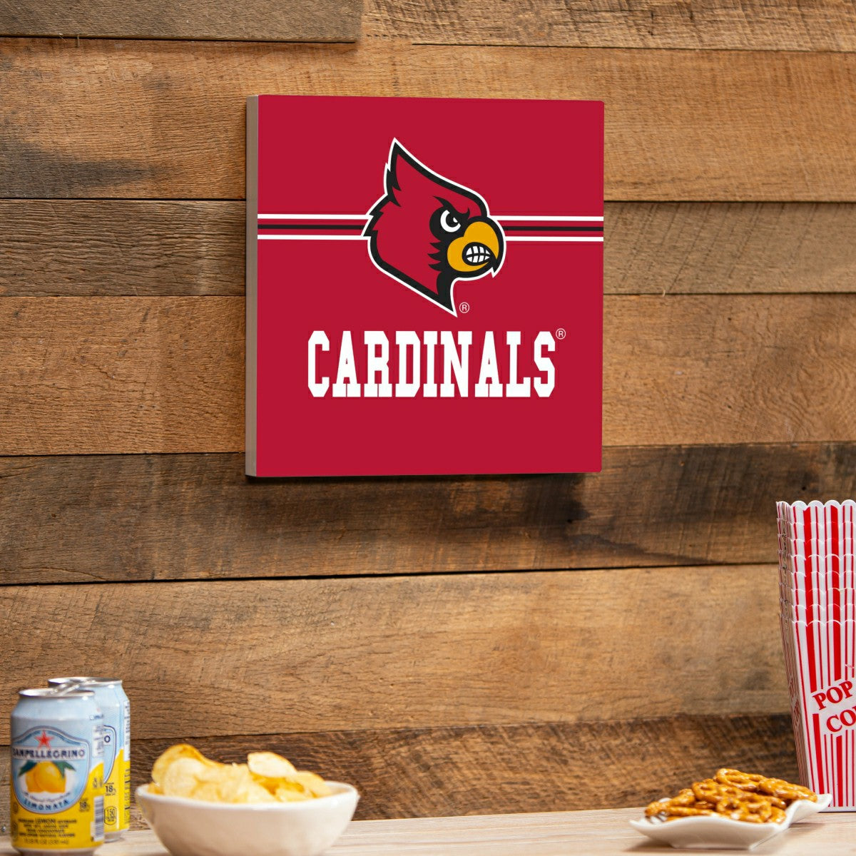 University of Louisville Wood Wall Sign, 12x12, Collegiate, Home
