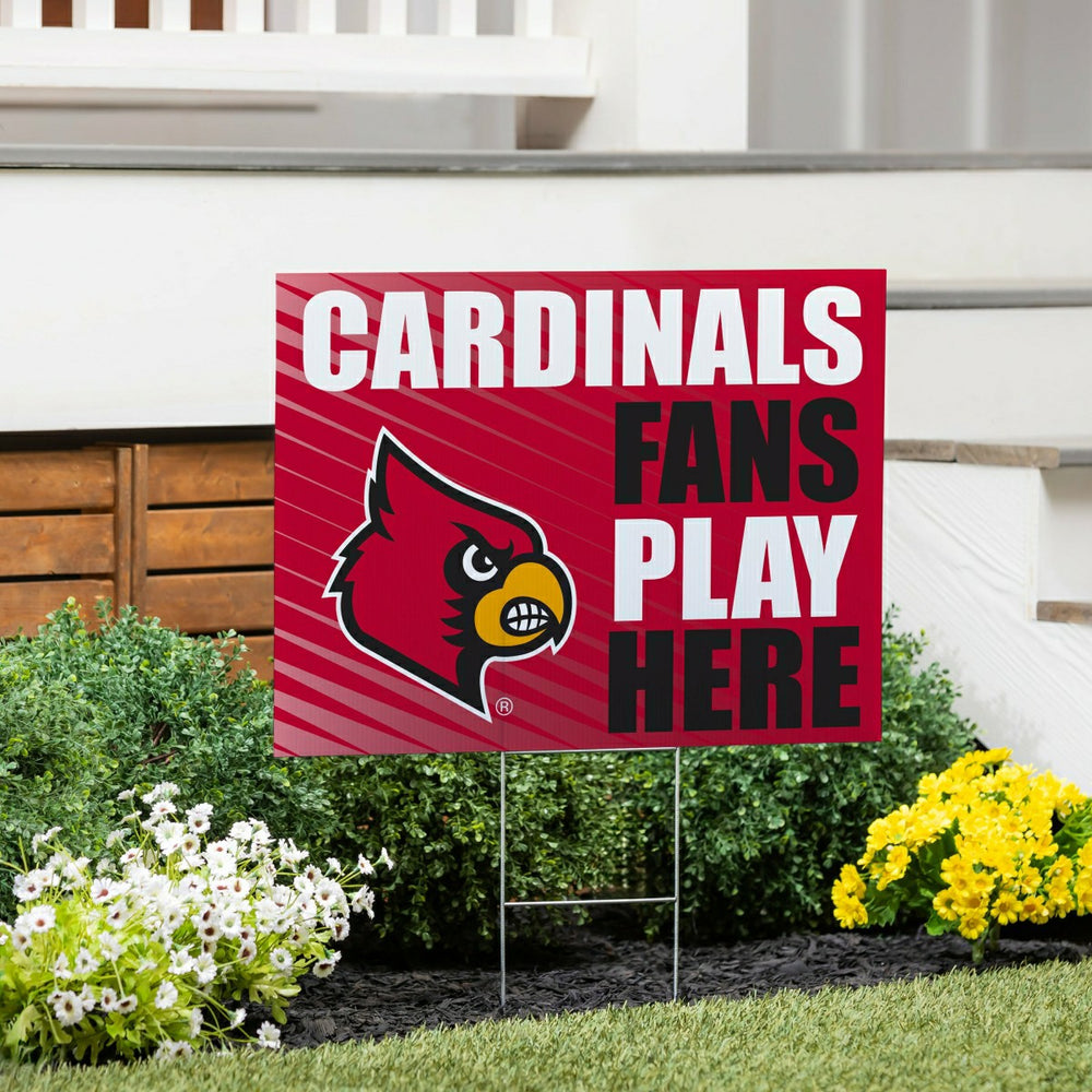 University of Louisville Coroplast Yard Sign "Fans Play Here", Collegiate, Home