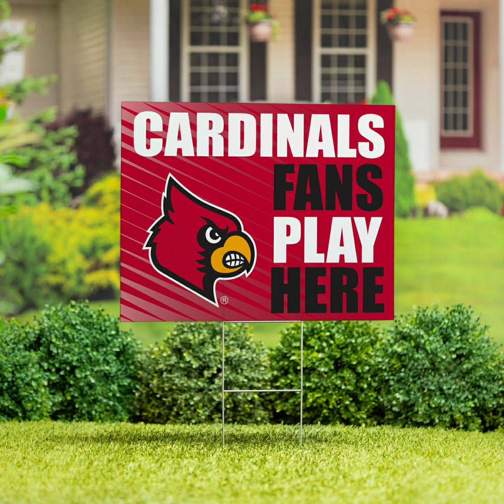 University of Louisville Coroplast Yard Sign "Fans Play Here", Collegiate, Home