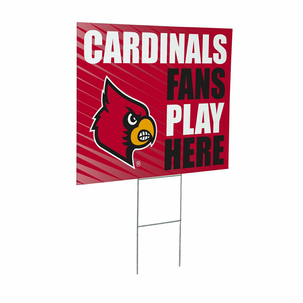 University of Louisville Coroplast Yard Sign "Fans Play Here", Collegiate, Home
