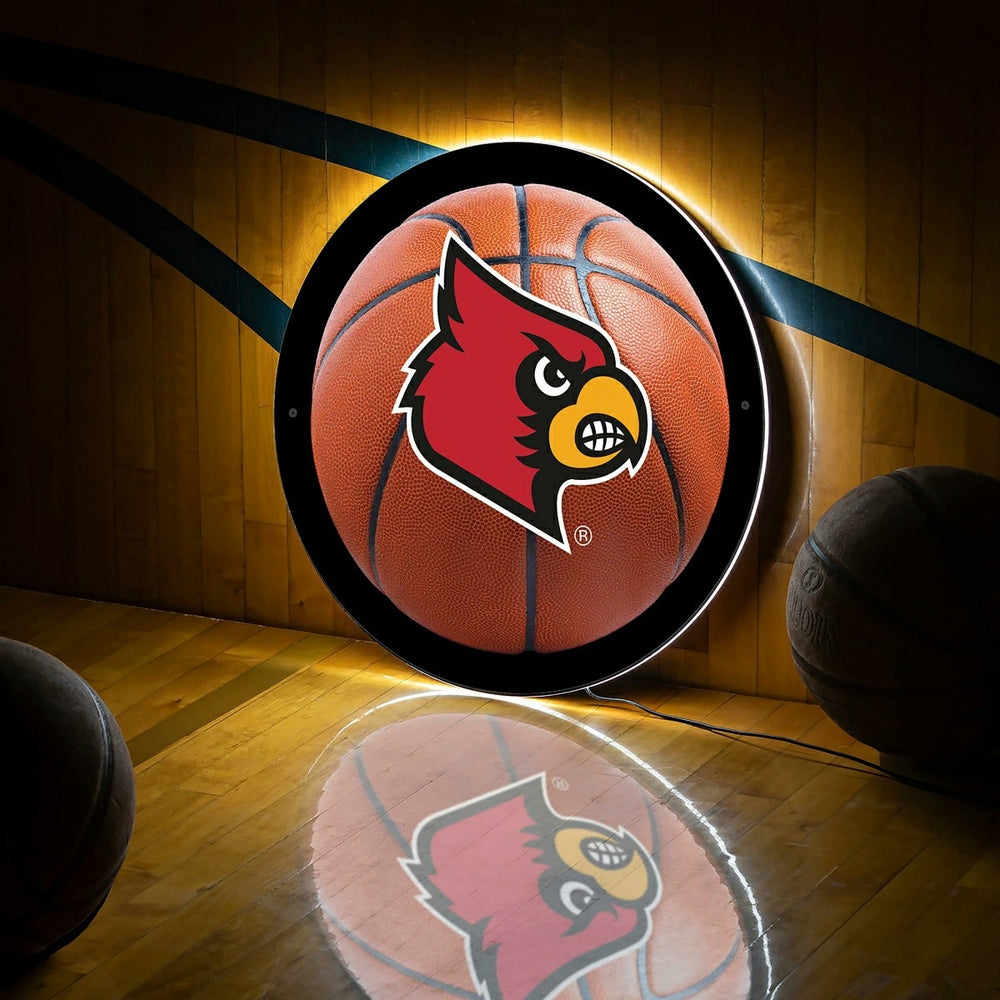 LED Wall Decor, Round, Med, Univ. of Louisville, Basketball, Collegiate, Home